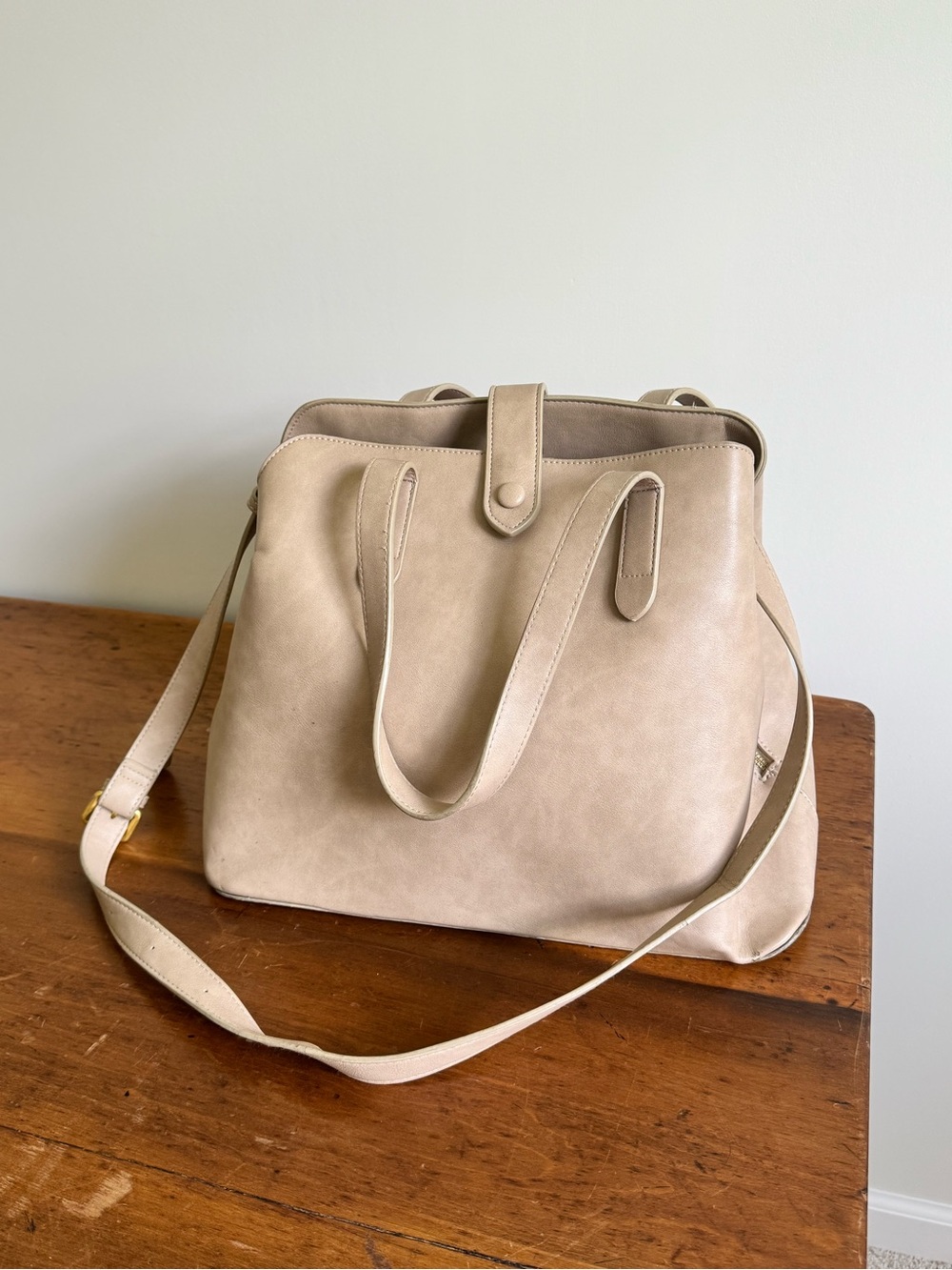 Fawn Design classic satchel bag- taupe color